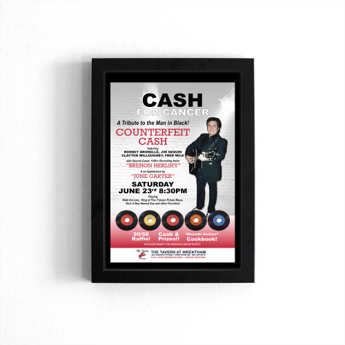 Johnny Cash For Cancer Concert Poster
