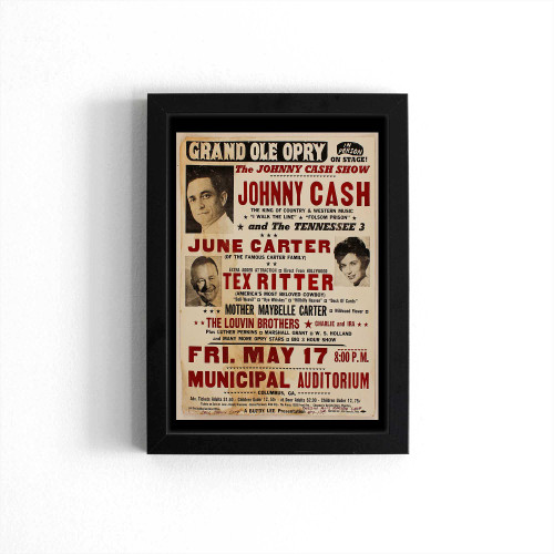 Johnny Cash Original 1963 Concert Poster