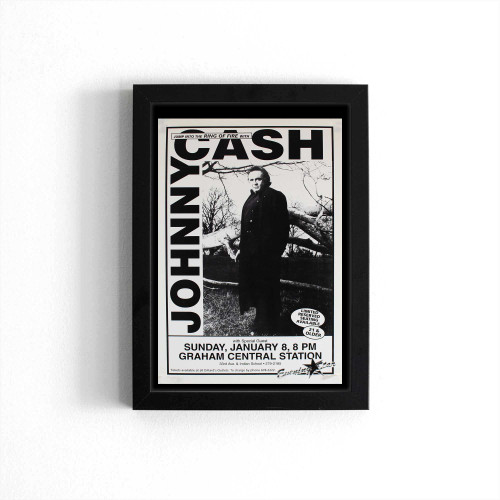 Johnny Cash Vintage January Concert Unsigned Poster