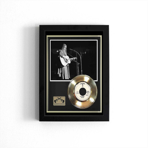 Joni Mitchell Help Me Gold 45 Record Ltd Edition Display Award Quality Poster