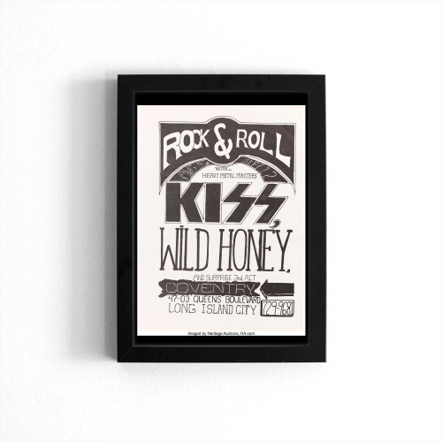 Kiss Very Early Prefirstalbum Concert Poster