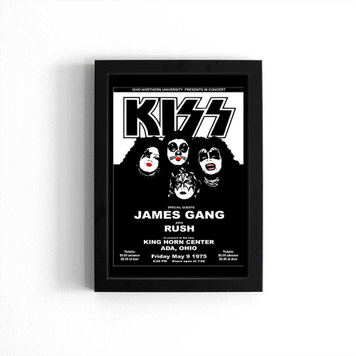 Kiss With Rush & James Gang Concert Poster