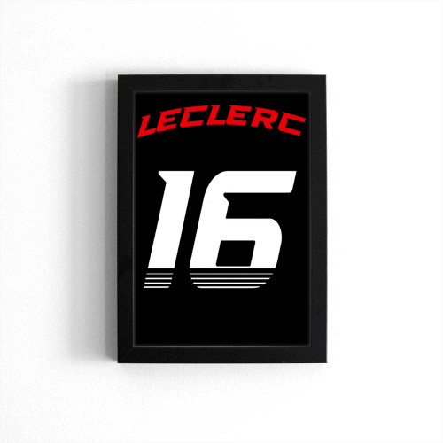 Leclerc 16 Formula One Racing Poster