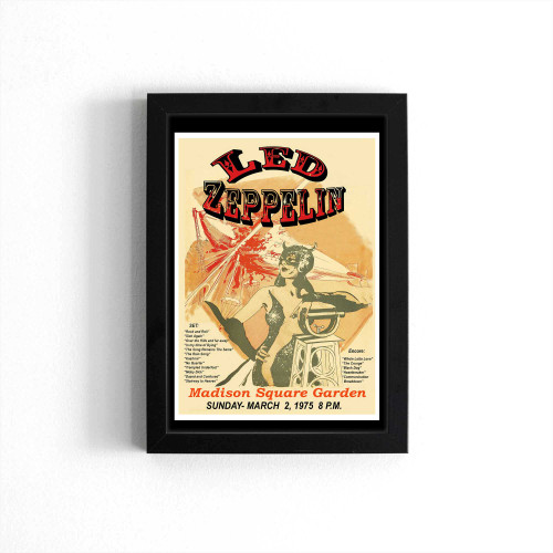 Led Zeppelin At Madison Square Garden Concert 1975 Poster