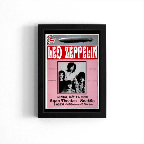 Led Zeppelin Rocks Seattle'S Outdoor Green Lake Aqua Theatre Poster