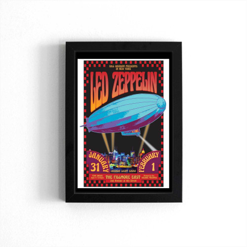 Led Zeppelin The Fillmore East New York 1969 Music Poster