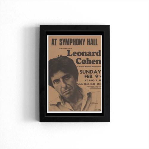 Leonard Cohen Concert Vintage Music Vintage Poster Poster
