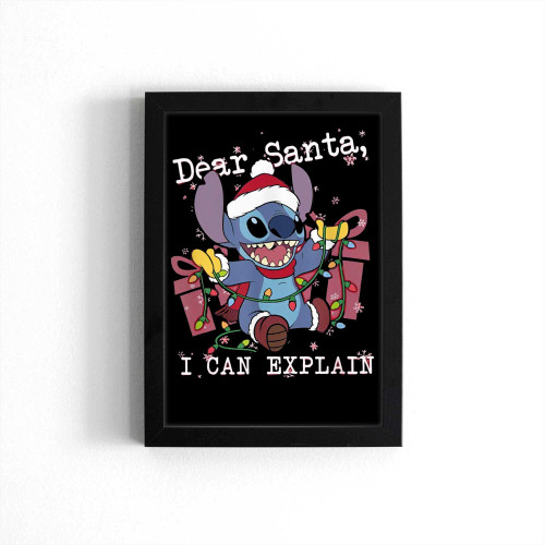 Lilo & Stitch Christmas Dear Santa Poster