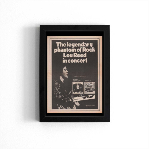 Lou Reed Phantom Of Rock Poster Size Concert Advert 1973 Poster