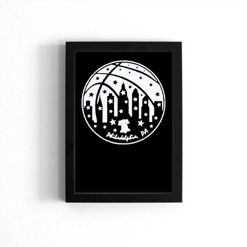 Philadelphia Basketball Retro City Pa Poster