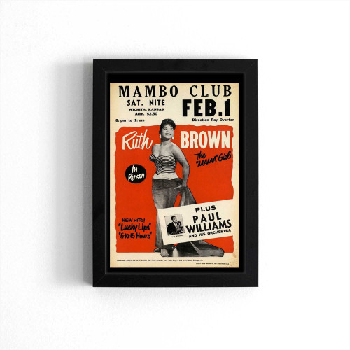 Ruth Brown Mambo Club Photo Repro Concert Poster Poster