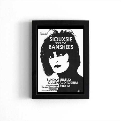 Siouxsie & Banshees Poster Vintage Concert Poster Poster