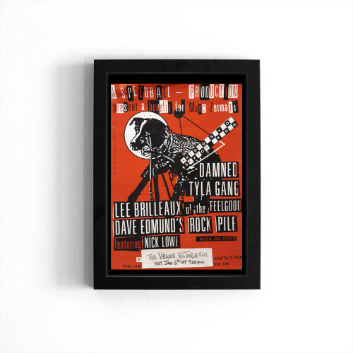 The Damned Original Punk Concert Poster Poster