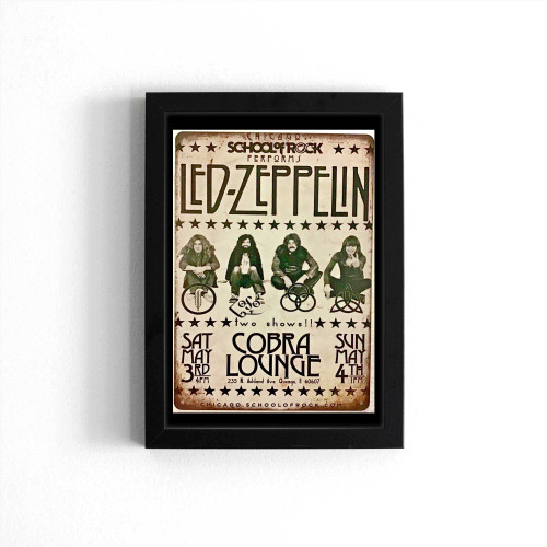 Tin Sign Led Zeppelin Chicago Concert Poster