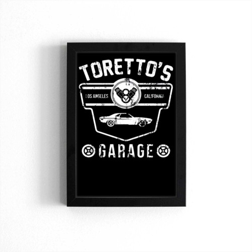 Toretto'S Garage Fast And Furious Muscle Car Poster