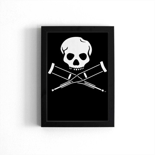 Mtv Jackass Skull And Crutches Logo 1 Poster