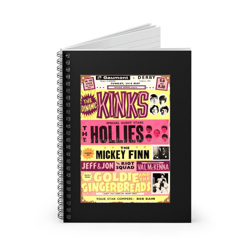 1965 The Hollies The Kinks British Concert Spiral Notebook