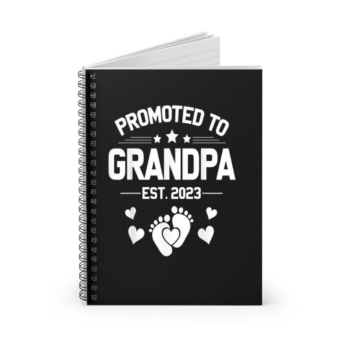 1St Time Grandpa Est 2023 Spiral Notebook