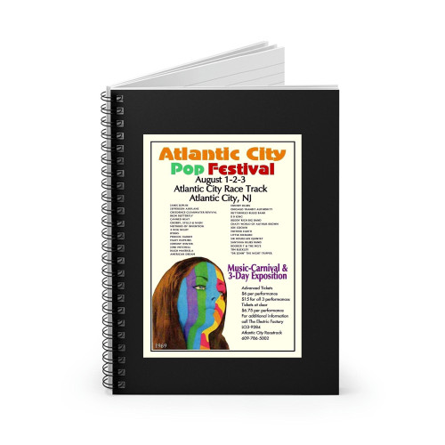 Atlantic City Pop Festival August 1St 3Rd 1969 Spiral Notebook