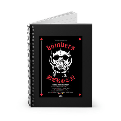 Bombers Lemmy Memorial Tour 2023 Enschede Metropool Netherlands Spiral Notebook
