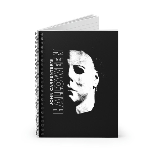Halloween 2022 Michael Myers Large Face Spiral Notebook
