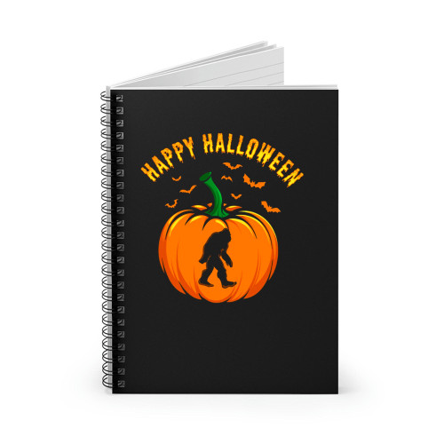Happy Halloween Sasquatch Cryptid Halloween Pumpkin Spiral Notebook