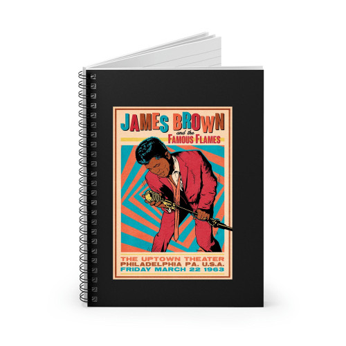 James Brown And His Fabulous Flames Reproduction Concert Spiral Notebook