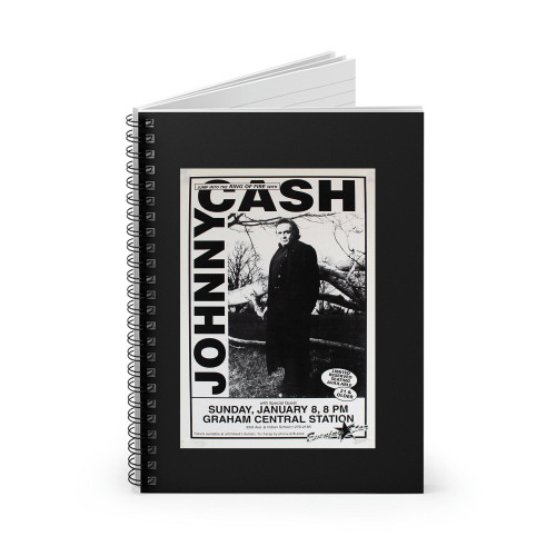 Johnny Cash Vintage January Concert Spiral Notebook