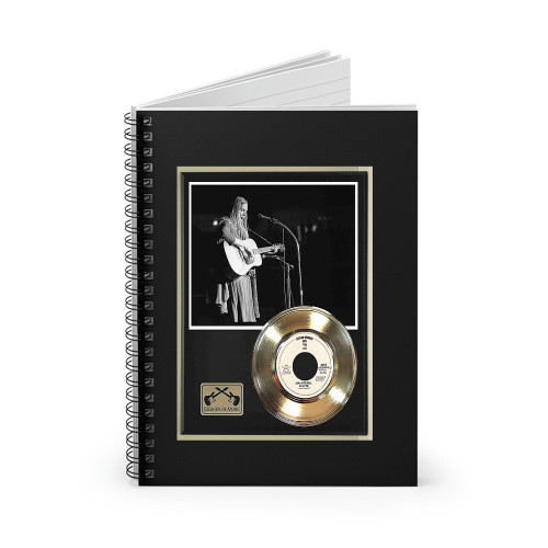 Joni Mitchell Help Me Gold 45 Record Ltd Edition Display Award Quality Spiral Notebook