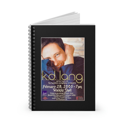 Kd Lang Vintage Concert Spiral Notebook