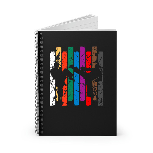 Kids Karate Silhouette Spiral Notebook