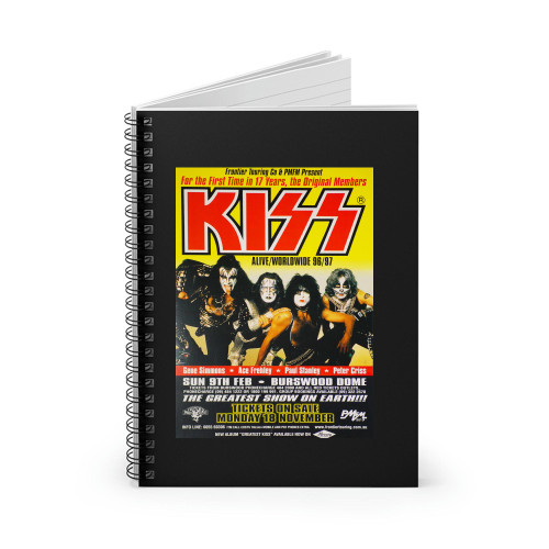 Kiss Alive Worldwide Australian Tour Spiral Notebook
