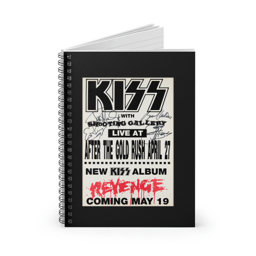 Kiss Signed 1992 Concert Spiral Notebook