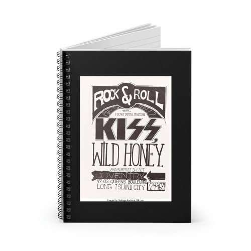 Kiss Very Early Prefirstalbum Concert Spiral Notebook