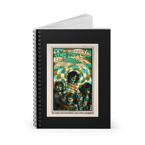 Led Zeppelin 1969 Crawford Hall Spiral Notebook