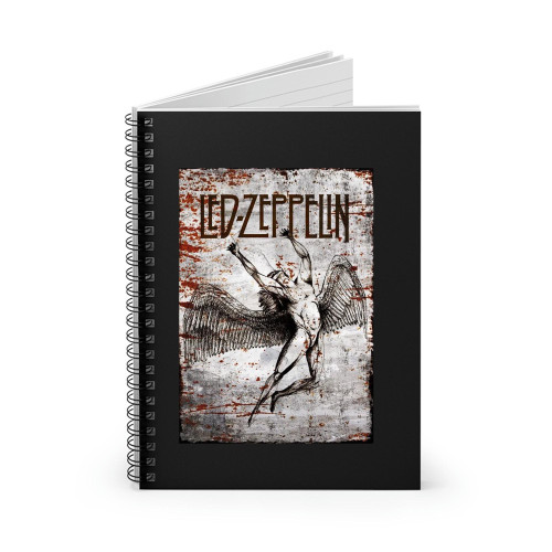 Led Zeppelin Metal Signs Concert Spiral Notebook