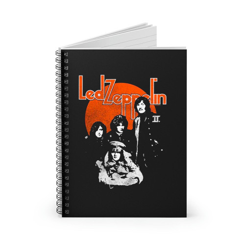 Led Zeppelin Orange Circle Spiral Notebook