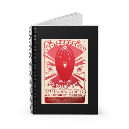 Led Zeppelin S Tour 1973 Music Spiral Notebook