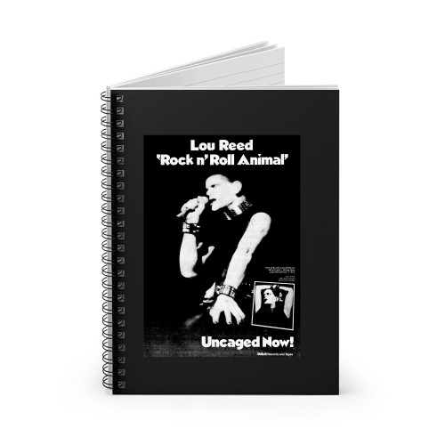 Lou Reed Rock N Roll Animal (1974) Live (1975) Spiral Notebook