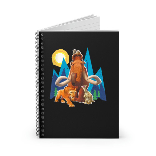 Manfred Diego Sid And Scrat Cutout Spiral Notebook