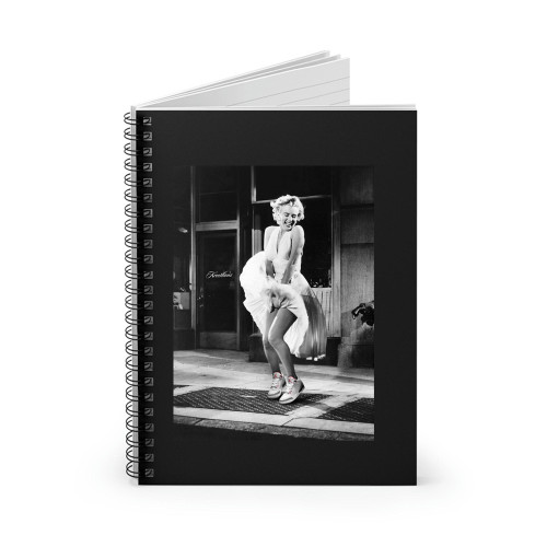 Marilyn Monroe Aj3 Famous Marilyn White Dress Spiral Notebook