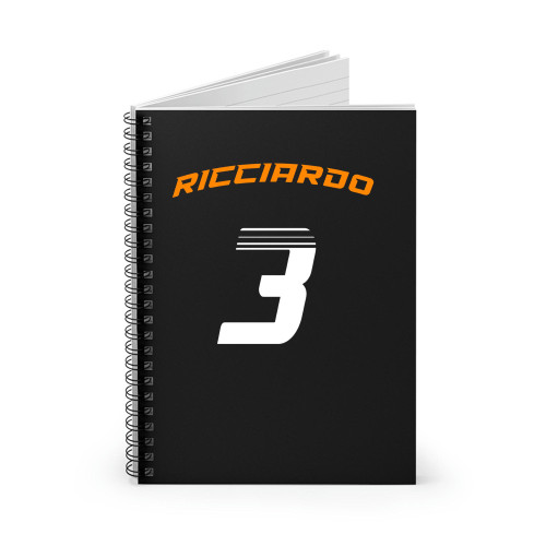 Ricciardo 3 Formula One Racing Spiral Notebook