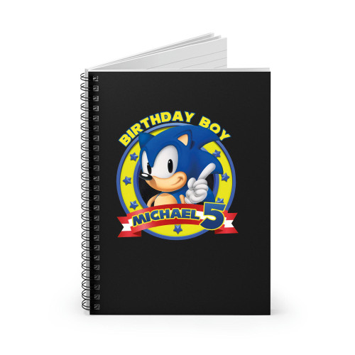 Sonic The Hedgehog Birthday Spiral Notebook