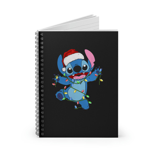 Stitch Cute Lilo And Stitch Santa Spiral Notebook