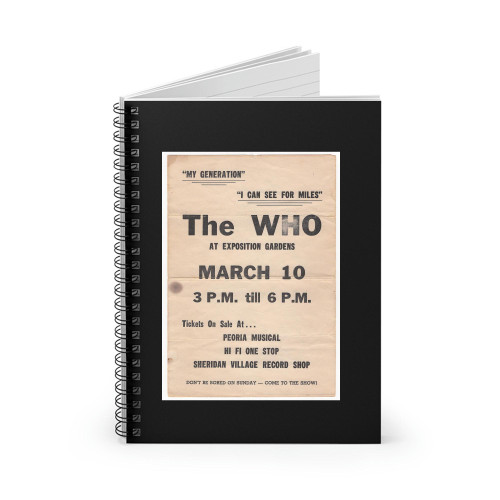 The Who Autographed Concert Spiral Notebook