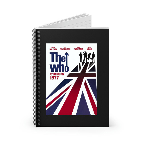 The Who Vintage Concert Iron On Transfer Spiral Notebook