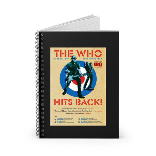 The Who Who 2020 Uk Arena Tour 1 Spiral Notebook
