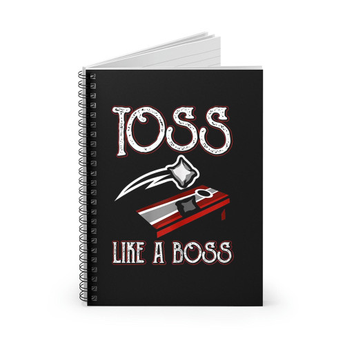 Toss Like A Boss Bean Bag Corn Hole Game Player Spiral Notebook