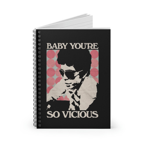 Vicious Lou Reed Velvet Underground Spiral Notebook