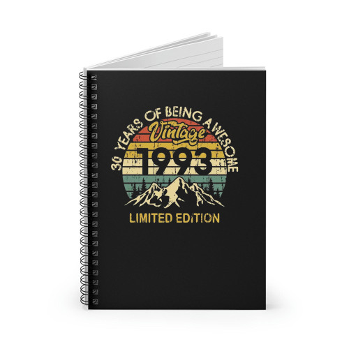 Vintage 1993 30Th Birthday 30 Years Of Being Awesome Spiral Notebook